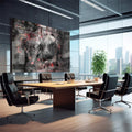 Quadro Decorativo: Touro Majestoso - Símbolo de Poder - quadros decorativos para sala 1 Tela, 1 Tela Horizontal - em living room premium