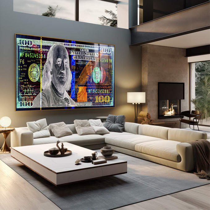 Quadro Decorativo Riqueza e Arte - quadros decorativos 1 Tela, 1 Tela Horizontal - em escritorio elegante