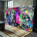 Quadro Decorativo: Benjamin Franklin Modernizado e Colorido - quadros decorativos para sala 1 Tela, 1 Tela Horizontal - em ambiente decorado