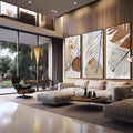 Quadro Decorativo Sinfonia Natural: Paz e Serenidade - quadros decorativos para sala 1 Tela Vertical, 3 Telas - em quarto contemporaneo