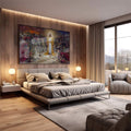 Quadro Decorativo: Luz de Fé - Sublime Cena de Jesus - quadros decorativos 1 Tela, 1 Tela Horizontal - em escritorio elegante