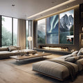 Quadro Decorativo - Beleza Natural Única e Majestosa - quadros decorativos para sala 1 Tela Vertical, 3 Telas - em quarto contemporaneo
