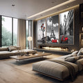 Quadro Decorativo Encantos da Europa: Desperte sua Alma Viajante - quadros decorativos 1 Tela Vertical, 3 Telas - em escritorio elegante
