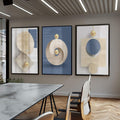 Quadro Decorativo: Luxo de Madeira & Ouro - Encanto Moderno - quadros decorativos para sala 1 Tela Vertical, 3 Telas - em ambiente decorado