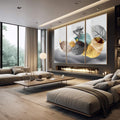 Quadro Decorativo Harmonia Natural: Pássaros e Entardecer - quadros decorativos para sala 1 Tela Vertical, 3 Telas - em quarto contemporaneo