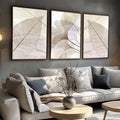 Quadro Decorativo Folhas de Ginkgo - Toque de Natureza Exclusivo - quadros decorativos para sala 1 Tela Vertical, 3 Telas - em ambiente decorado