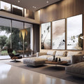 Quadro Decorativo Paraíso Tropical: Reviva Verões Inesquecíveis - quadros decorativos para sala 1 Tela Vertical, 3 Telas - em quarto contemporaneo