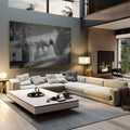 Quadro Decorativo: Beijo de Amor Intenso e Paixão - quadros decorativos 1 Tela, 1 Tela Horizontal - em escritorio elegante