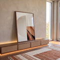 Quadro Decorativo Arte Abstrata: Elegância em Tons Terrosos em ambiente decorado - quadros decorativos para sala