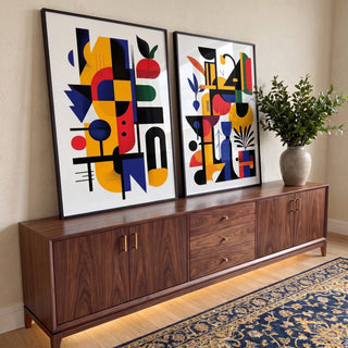 Quadro Decorativo Abstrato Irregular Arte que Inspira em ambiente decorado - quadros decorativos para sala