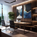Quadro Decorativo Arrebatador - Essência da Natureza - quadros decorativos 2 Telas, abstrato - em escritorio elegante