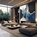 Quadro Decorativo Arrebatador - Essência da Natureza - quadros decorativos 2 Telas, abstrato - em sala moderna