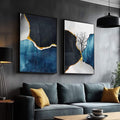 Quadro Decorativo Arrebatador - Essência da Natureza - quadros decorativos para sala 2 Telas, abstrato - em ambiente decorado