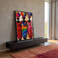 Quadro Decorativo Feminino Cultura Africana em ambiente decorado - quadros decorativos para sala