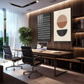 Quadro Decorativo: Geometria Abstrata Vibrante - quadros decorativos 2 Telas, arte abstrata - em escritorio elegante