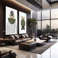 Quadro Decorativo: Inspiração Geométrica Única - quadros decorativos 2 Telas, abstrato - em escritorio elegante