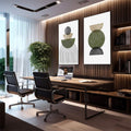 Quadro Decorativo: Inspiração Geométrica Única - quadros decorativos para sala 2 Telas, abstrato - em living room premium