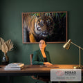 Quadro Decorativo Tigre Majestoso: Reviva a Selva em Casa em escritorio moderno - quadros decorativos para sala