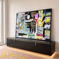 Quadro Decorativo Energia Grafite: Inspiração Urbana em ambiente decorado - quadros decorativos para sala