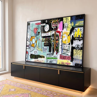 Quadro Decorativo Energia Grafite: Inspiração Urbana em ambiente decorado - quadros decorativos para sala