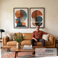 Quadro Decorativo Minimalista em Duo em sala de estar moderna - quadros decorativos para sala