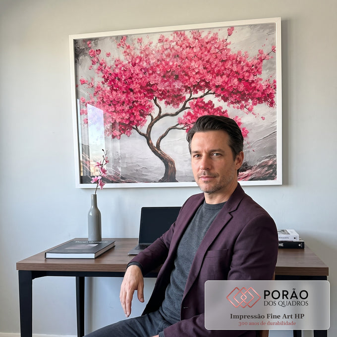 Quadro Decorativo Árvore da Esperança em escritorio moderno - quadros decorativos para sala