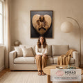 Quadro Decorativo: Inspiradora Oração de Jesus em sala de estar moderna - quadros decorativos para sala