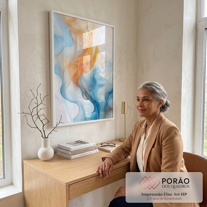 Quadro Decorativo Abstrato Primavera - Estilo e Sofisticação para sua Casa em escritorio moderno - quadros decorativos para sala