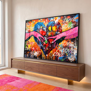 Quadro Decorativo Contemporâneo \'Criação de Adão Urban\' - Arte para Sua Decoração Sofisticada em ambiente decorado - quadros decorativos para sala