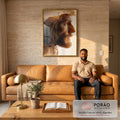 Quadro Decorativo Serenidade e Fé em sala de estar moderna - quadros decorativos para sala