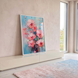 Quadro Decorativo Abstrato Primavera Doce 1 - Elegância e Modernidade para Sua Decoração em ambiente decorado - quadros decorativos para sala