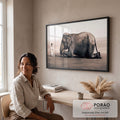 Quadro Decorativo Reflexivo A Leitura e o Elefante em escritorio moderno - quadros decorativos para sala