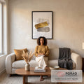 Quadro Decorativo Bridão de Luz: Exclusividade em Cada Pincelada em sala de estar moderna - quadros decorativos para sala