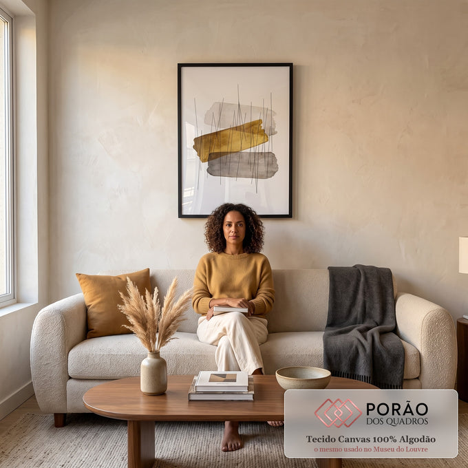Quadro Decorativo Bridão de Luz: Exclusividade em Cada Pincelada em sala de estar moderna - quadros decorativos para sala