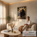 Quadro Decorativo O Olhar de Esperança Jesus em Inspiração e Fé em sala de estar moderna - quadros decorativos para sala
