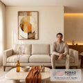 Quadro Decorativo Geométrico Moderno Círculos em Harmonia em sala de estar moderna - quadros decorativos para sala