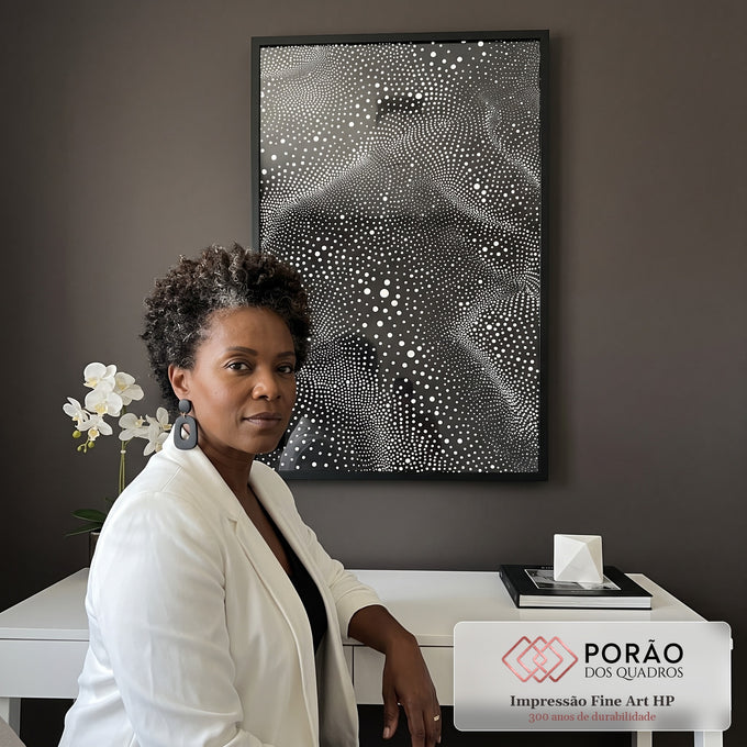 Quadro Decorativo Abstrato Estelar em escritorio moderno - quadros decorativos para sala