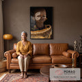 Quadro Decorativo Elegância Cultural em sala de estar moderna - quadros decorativos para sala