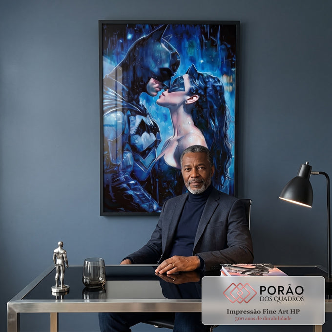Quadro Decorativo Heróis em Encontro Épico em escritorio moderno - quadros decorativos para sala