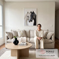Quadro Decorativo Casal de Cavalos - Amor e Esperança em Sua Parede em sala de estar moderna - quadros decorativos para sala