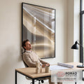 Quadro Abstrato Elegância Etérea em escritorio moderno - quadros decorativos para sala