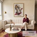 Quadro Decorativo Busto Dourado - Elegância Clássica Moderna em sala de estar moderna - quadros decorativos para sala