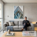Quadro Decorativo Reflexos do Futuro Imponente em sala de estar moderna - quadros decorativos para sala