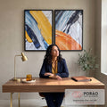 Quadro Decorativo: Explosão de Cores ? Toque Único em escritorio moderno - quadros decorativos para sala