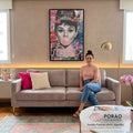 Quadro Decorativo Elegância em Preto e Branco em sala de estar moderna - quadros decorativos para sala