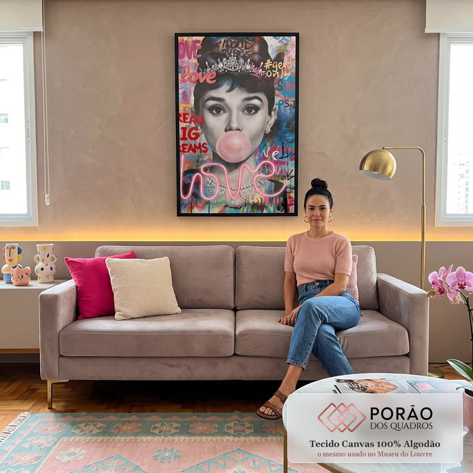 Quadro Decorativo Elegância em Preto e Branco em sala de estar moderna - quadros decorativos para sala