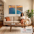 Quadro Decorativo Requinte de Cancun: Praias e Mar Turquesa em sala de estar moderna - quadros decorativos para sala