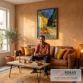 Quadro Decorativo Encanto da Noite Estrelada, Inspire-se! em sala de estar moderna - quadros decorativos para sala