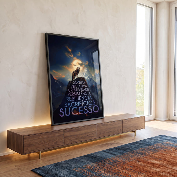 Quadro Decorativo Visão Alfa - Arte Minimalista de Alta Qualidade para sua Decoração em ambiente decorado - quadros decorativos para sala