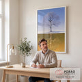 Quadro Decorativo Árvore Reflexa: Toque de Natureza Único em escritorio moderno - quadros decorativos para sala